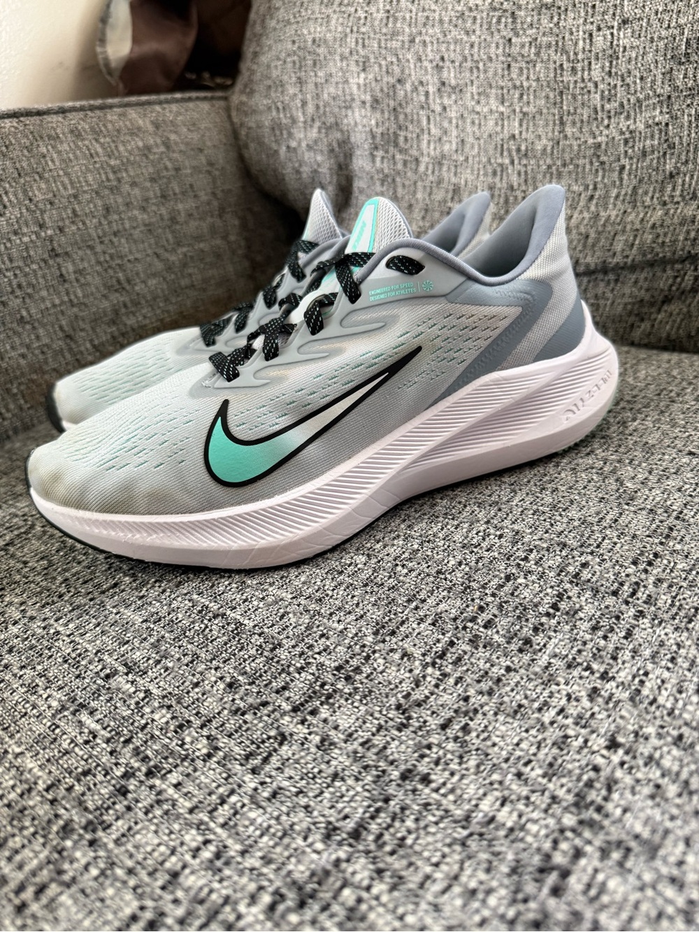 Nike Women's Running Shoes - Light Gray with Mint Accent